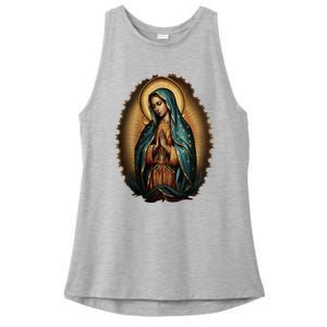 Our Lady Virgen De Guadalupe Virgin Mary Catholic Saint Art Ladies PosiCharge Tri-Blend Wicking Tank