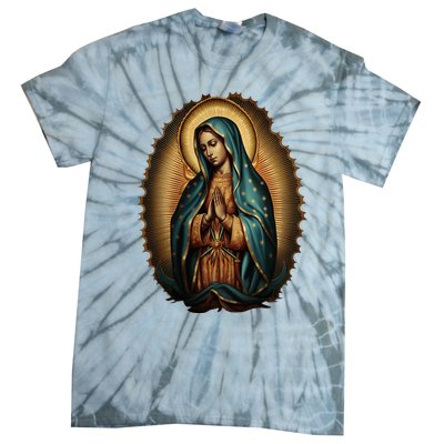 Our Lady Virgen De Guadalupe Virgin Mary Catholic Saint Art Tie-Dye T-Shirt