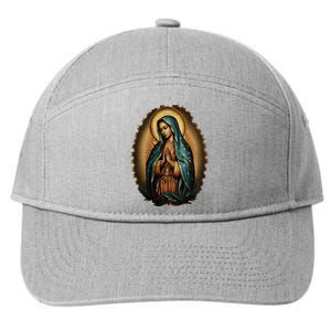 Our Lady Virgen De Guadalupe Virgin Mary Catholic Saint Art 7-Panel Snapback Hat