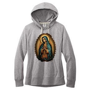 Our Lady Virgen De Guadalupe Virgin Mary Catholic Saint Art Women's Fleece Hoodie