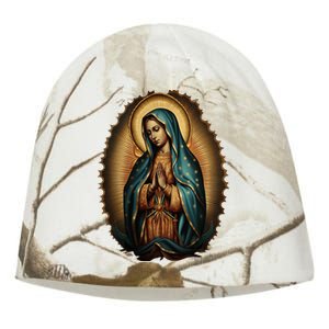 Our Lady Virgen De Guadalupe Virgin Mary Catholic Saint Art Kati - Camo Knit Beanie