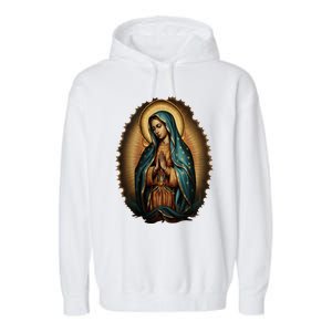 Our Lady Virgen De Guadalupe Virgin Mary Catholic Saint Art Garment-Dyed Fleece Hoodie