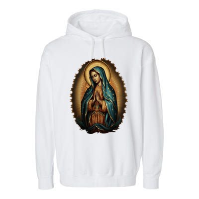 Our Lady Virgen De Guadalupe Virgin Mary Catholic Saint Art Garment-Dyed Fleece Hoodie