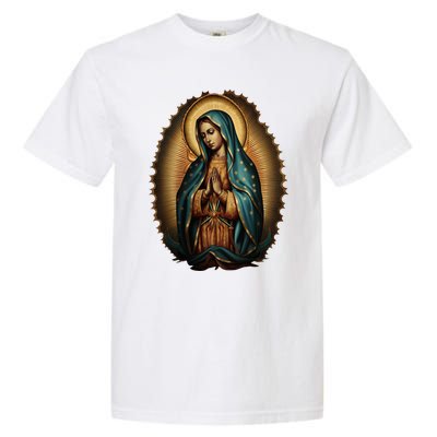 Our Lady Virgen De Guadalupe Virgin Mary Catholic Saint Art Garment-Dyed Heavyweight T-Shirt