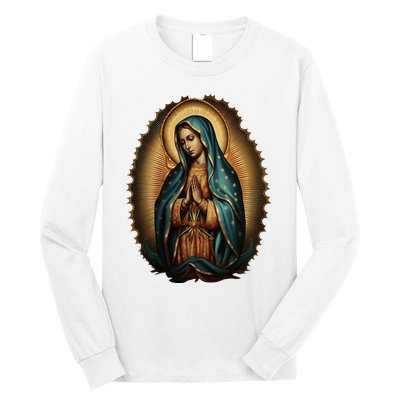 Our Lady Virgen De Guadalupe Virgin Mary Catholic Saint Art Long Sleeve Shirt