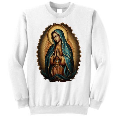 Our Lady Virgen De Guadalupe Virgin Mary Catholic Saint Art Sweatshirt