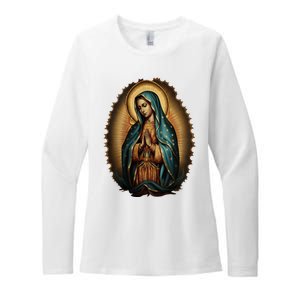 Our Lady Virgen De Guadalupe Virgin Mary Catholic Saint Art Womens CVC Long Sleeve Shirt