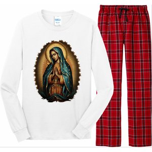 Our Lady Virgen De Guadalupe Virgin Mary Catholic Saint Art Long Sleeve Pajama Set