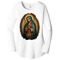 Our Lady Virgen De Guadalupe Virgin Mary Catholic Saint Art Women's Perfect Tri Tunic Long Sleeve Shirt