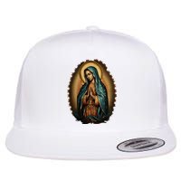 Our Lady Virgen De Guadalupe Virgin Mary Catholic Saint Art Flat Bill Trucker Hat