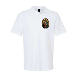 Our Lady Virgen De Guadalupe Virgin Mary Catholic Saint Art Softstyle Adult Sport Polo