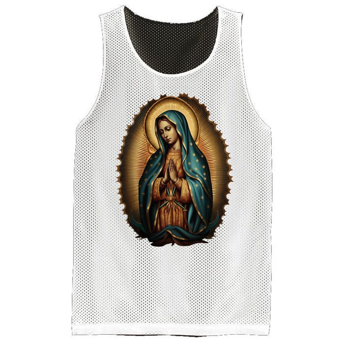 Our Lady Virgen De Guadalupe Virgin Mary Catholic Saint Art Mesh Reversible Basketball Jersey Tank