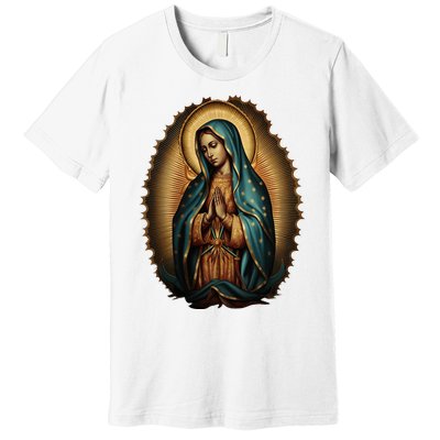 Our Lady Virgen De Guadalupe Virgin Mary Catholic Saint Art Premium T-Shirt