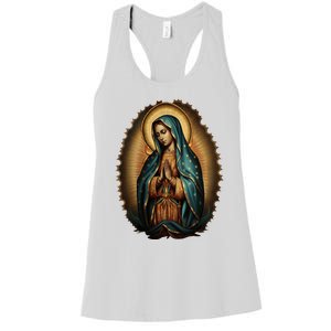 Our Lady Virgen De Guadalupe Virgin Mary Catholic Saint Art Women's Racerback Tank