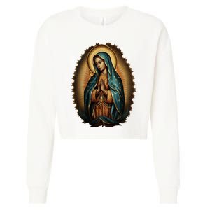 Our Lady Virgen De Guadalupe Virgin Mary Catholic Saint Art Cropped Pullover Crew