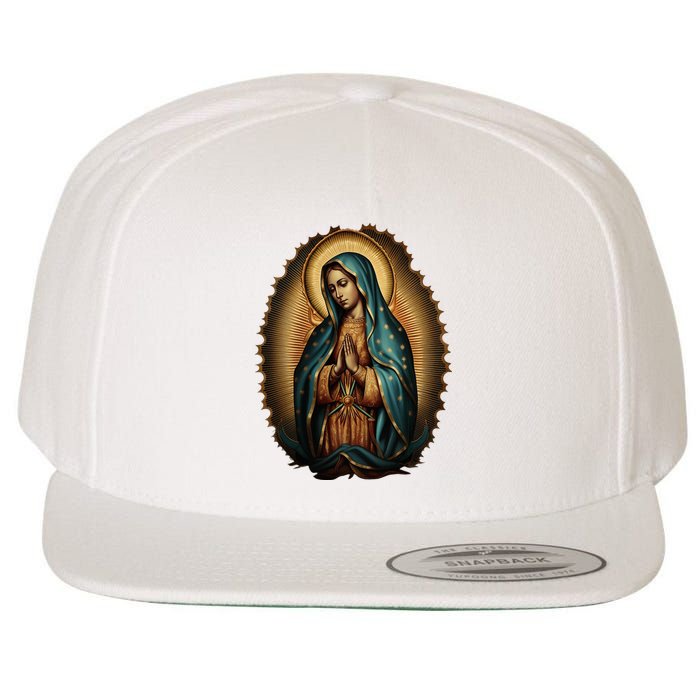 Our Lady Virgen De Guadalupe Virgin Mary Catholic Saint Art Wool Snapback Cap