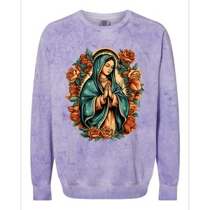 Our Lady Virgen De Guadalupe Virgin Mary Catholic Saint Art Colorblast Crewneck Sweatshirt