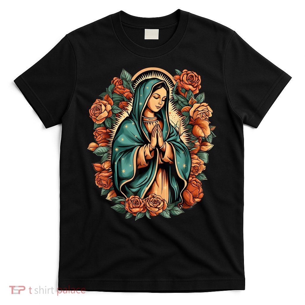 Our Lady Virgen De Guadalupe Virgin Mary Catholic Saint Art T-Shirt