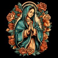 Our Lady Virgen De Guadalupe Virgin Mary Catholic Saint Art Womens Tank Top