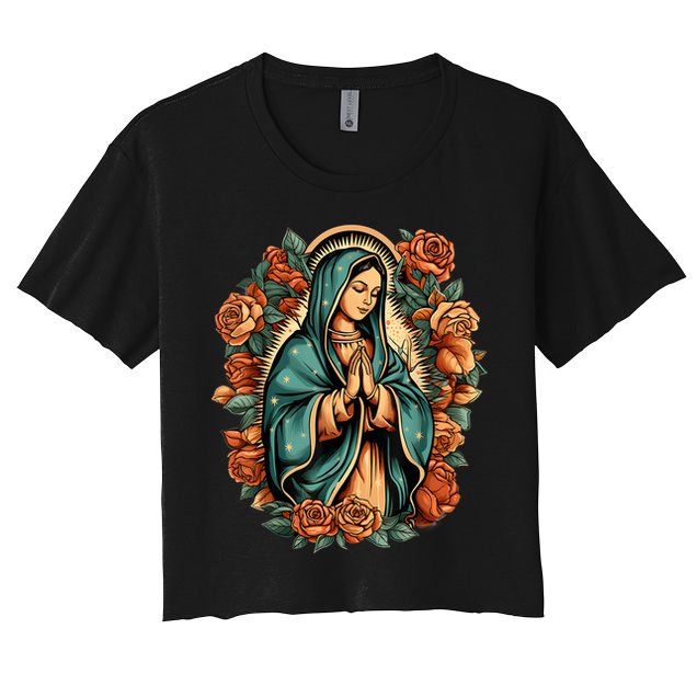 Our Lady Virgen De Guadalupe Virgin Mary Catholic Saint Art Crop Top