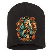 Our Lady Virgen De Guadalupe Virgin Mary Catholic Saint Art Short Acrylic Beanie