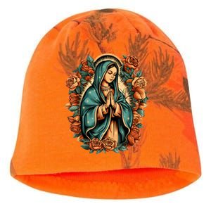 Our Lady Virgen De Guadalupe Virgin Mary Catholic Saint Art Kati - Camo Knit Beanie