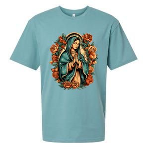 Our Lady Virgen De Guadalupe Virgin Mary Catholic Saint Art Sueded Cloud Jersey T-Shirt