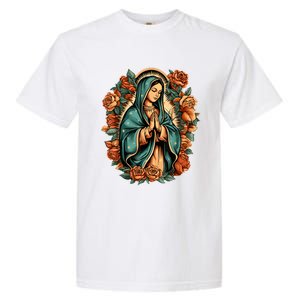 Our Lady Virgen De Guadalupe Virgin Mary Catholic Saint Art Garment-Dyed Heavyweight T-Shirt