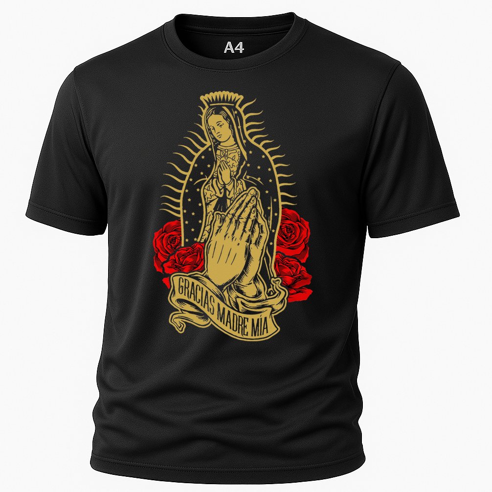 Our Lady Virgen De Guadalupe Virgin Mary Gracias Madre Mía Cooling Performance Crew T-Shirt