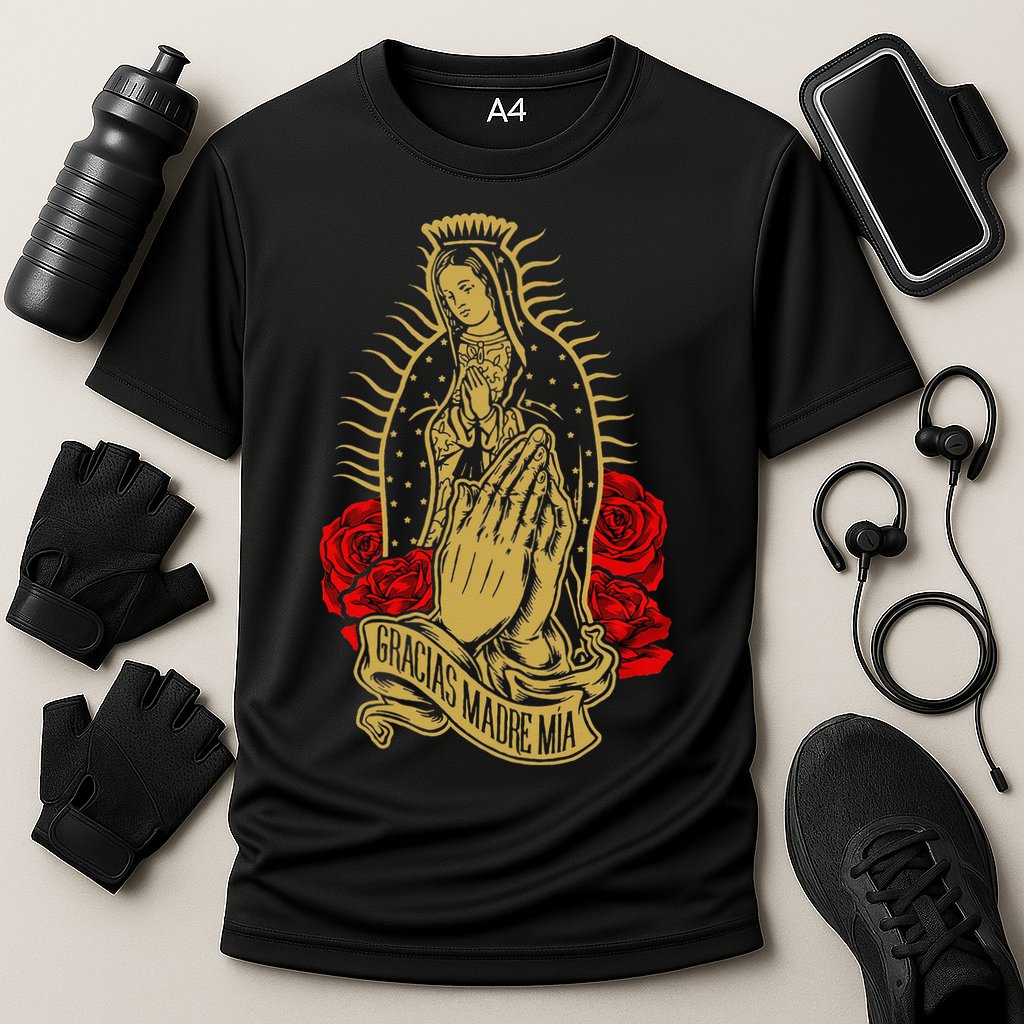 Our Lady Virgen De Guadalupe Virgin Mary Gracias Madre Mía Cooling Performance Crew T-Shirt