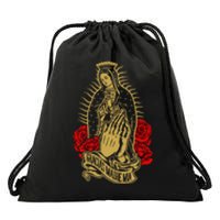 Our Lady Virgen De Guadalupe Virgin Mary Gracias Madre Mía Drawstring Bag