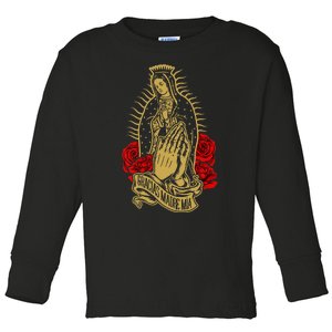 Our Lady Virgen De Guadalupe Virgin Mary Gracias Madre Mía Toddler Long Sleeve Shirt