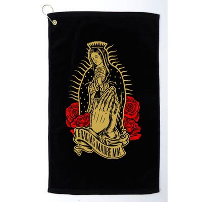Our Lady Virgen De Guadalupe Virgin Mary Gracias Madre Mía Golf Towel
