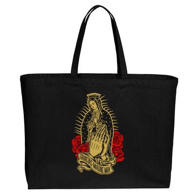 Our Lady Virgen De Guadalupe Virgin Mary Gracias Madre Mía Cotton Canvas Jumbo Tote