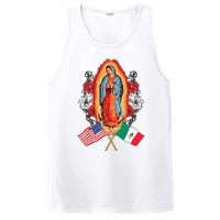 Our Lady Virgen De Guadalupe Mexican American Flag PosiCharge Competitor Tank