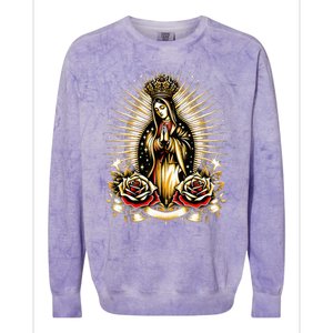 Our Lady Virgen De Guadalupe Virgin Mary Catholic Saint Art Colorblast Crewneck Sweatshirt