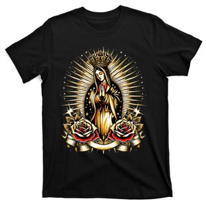 Our Lady Virgen De Guadalupe Virgin Mary Catholic Saint Art T-Shirt