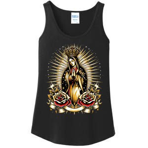 Our Lady Virgen De Guadalupe Virgin Mary Catholic Saint Art Ladies Essential Tank