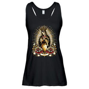 Our Lady Virgen De Guadalupe Virgin Mary Catholic Saint Art Ladies Essential Flowy Tank