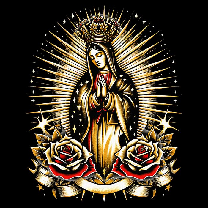 Our Lady Virgen De Guadalupe Virgin Mary Catholic Saint Art Flatbill Hat