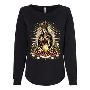 Our Lady Virgen De Guadalupe Virgin Mary Catholic Saint Art Womens California Wash Sweatshirt