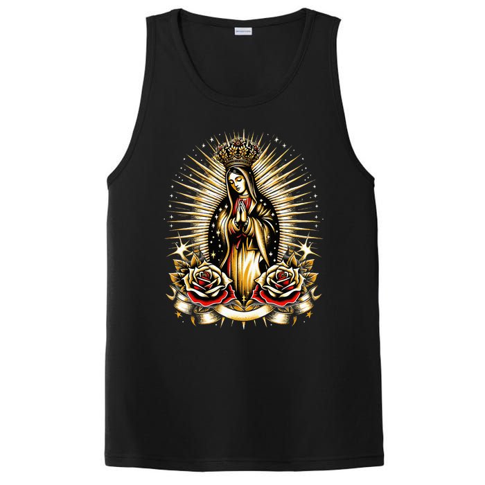 Our Lady Virgen De Guadalupe Virgin Mary Catholic Saint Art PosiCharge Competitor Tank