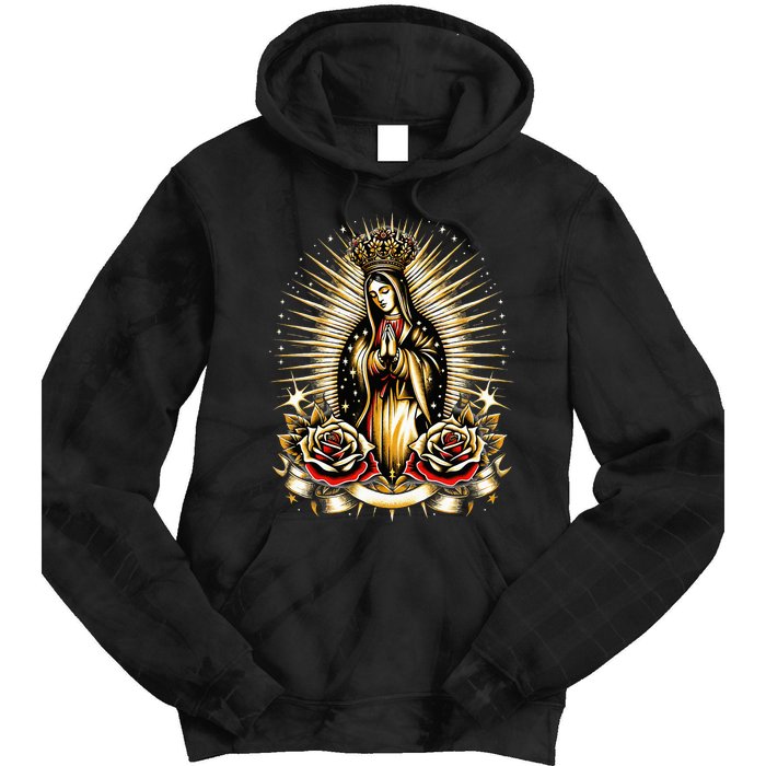 Our Lady Virgen De Guadalupe Virgin Mary Catholic Saint Art Tie Dye Hoodie