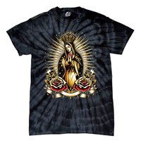 Our Lady Virgen De Guadalupe Virgin Mary Catholic Saint Art Tie-Dye T-Shirt