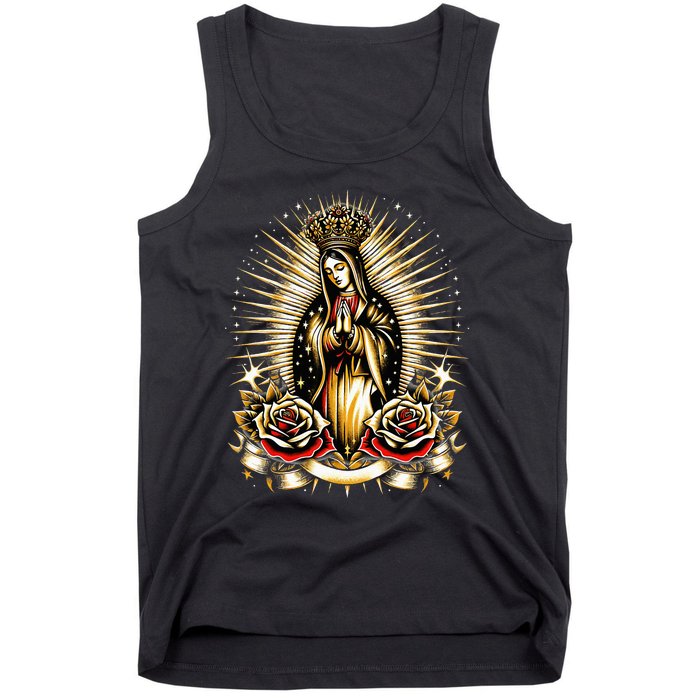 Our Lady Virgen De Guadalupe Virgin Mary Catholic Saint Art Tank Top