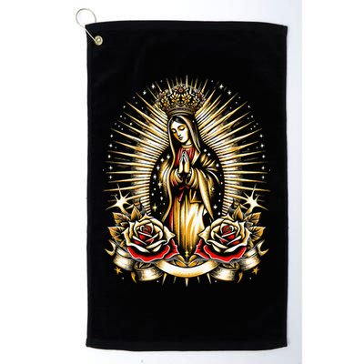 Our Lady Virgen De Guadalupe Virgin Mary Catholic Saint Art Golf Towel