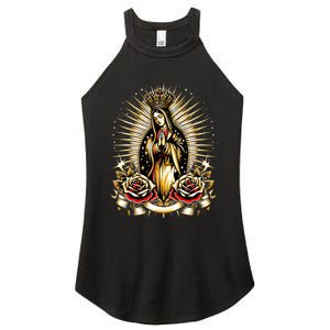 Our Lady Virgen De Guadalupe Virgin Mary Catholic Saint Art Women's Perfect Tri Rocker Tank