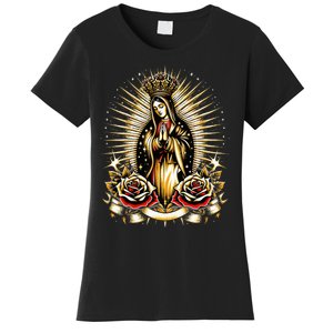 Our Lady Virgen De Guadalupe Virgin Mary Catholic Saint Art Women's T-Shirt