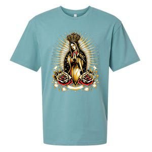 Our Lady Virgen De Guadalupe Virgin Mary Catholic Saint Art Sueded Cloud Jersey T-Shirt