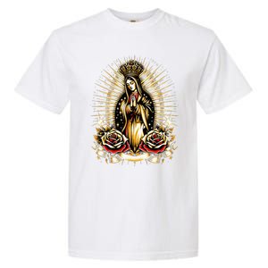 Our Lady Virgen De Guadalupe Virgin Mary Catholic Saint Art Garment-Dyed Heavyweight T-Shirt